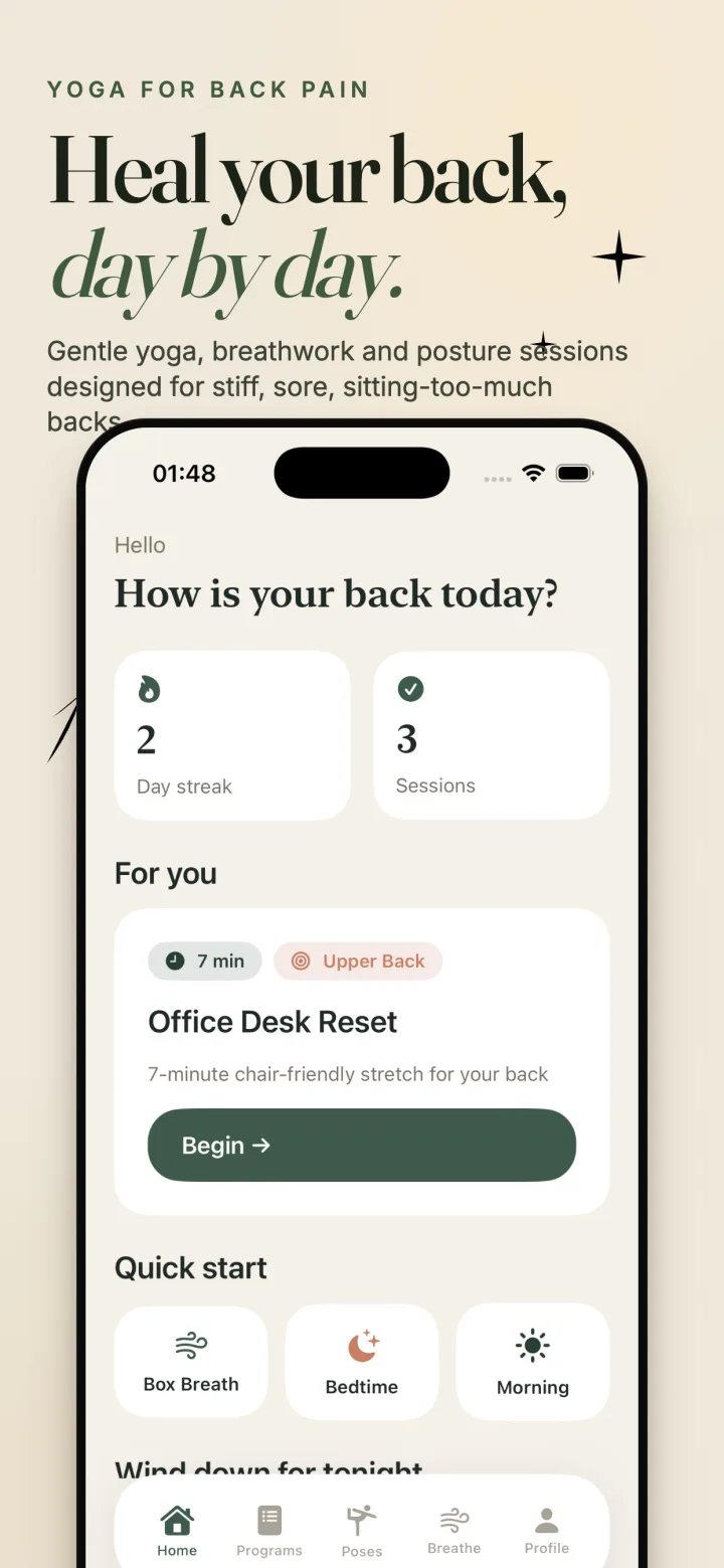 Yoga for Back Pain screenshot 1